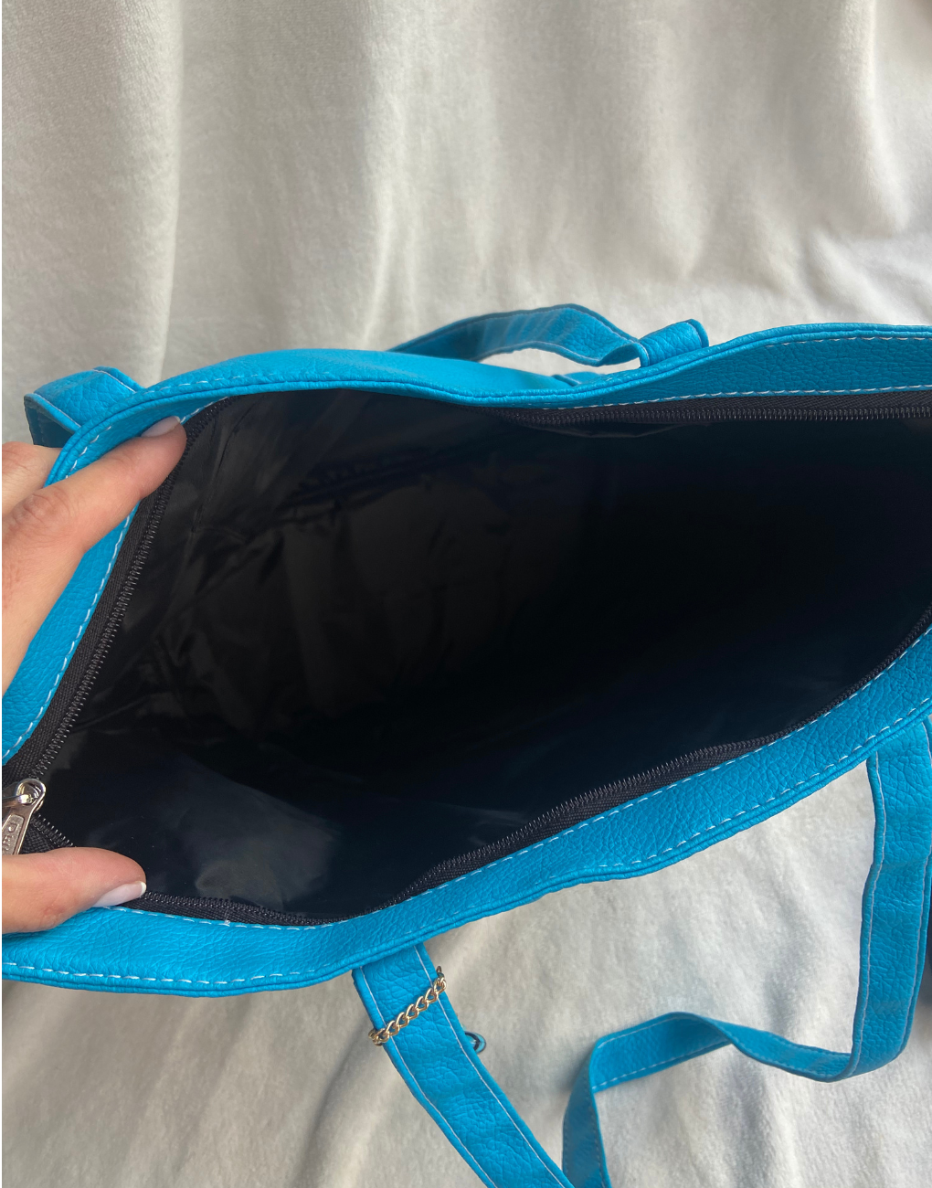 Bolso de mujer negro con celeste Katty