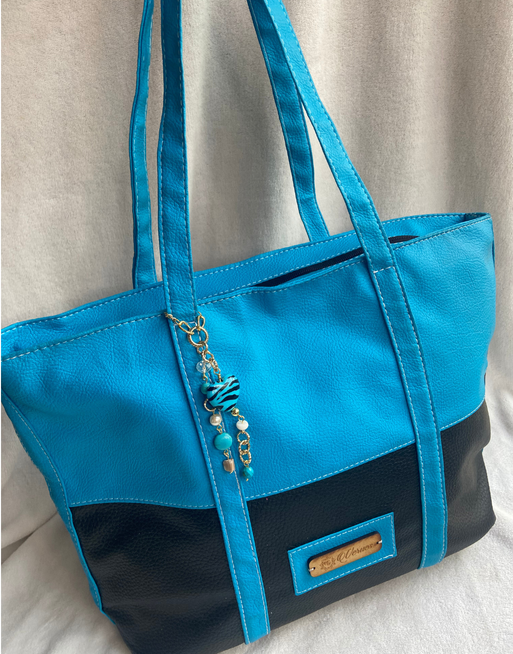 Bolso de mujer negro con celeste Katty