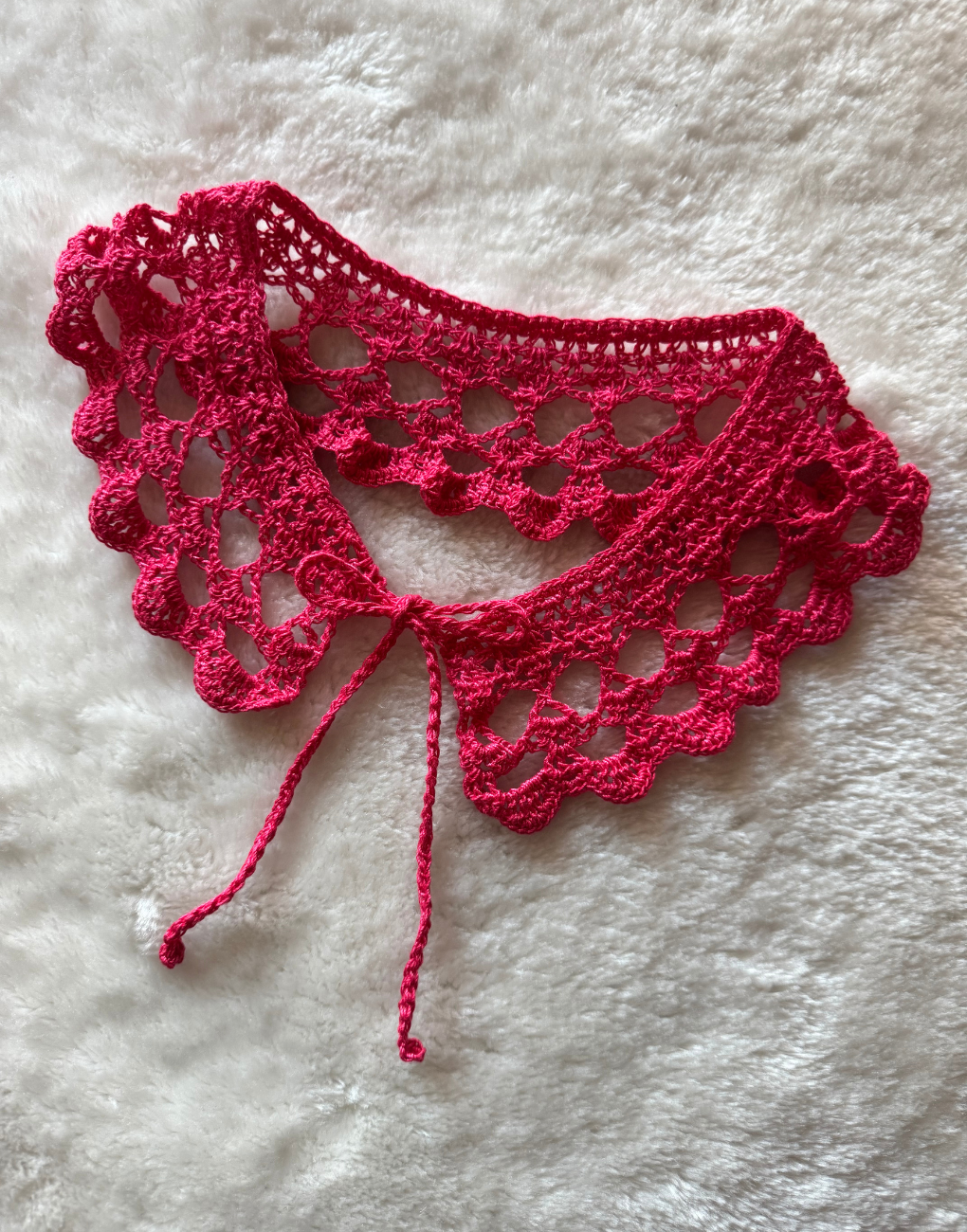 Cuello decorativo tejido a mano crochet
