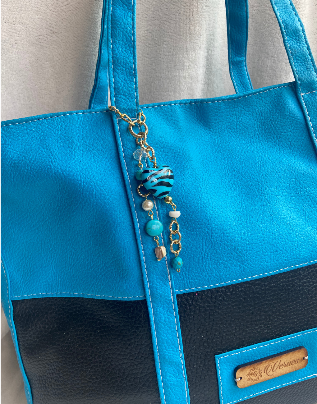 Bolso de mujer negro con celeste Katty