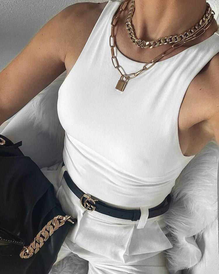 Body halter Zarah sin mangas