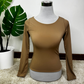 Polera básica cuello halter manga larga Sandy