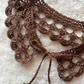 Cuello decorativo tejido a mano crochet