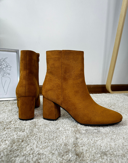 Botines de gamuza Alexa camel