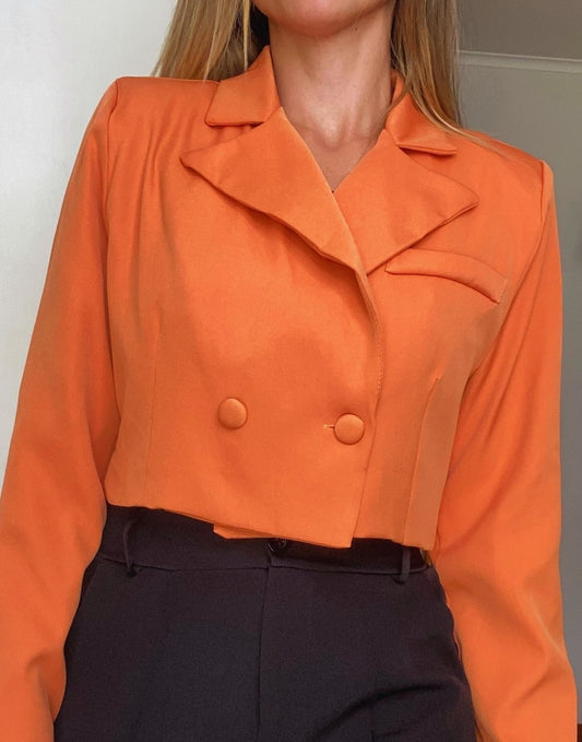 Blazer corto Elisa Naranja