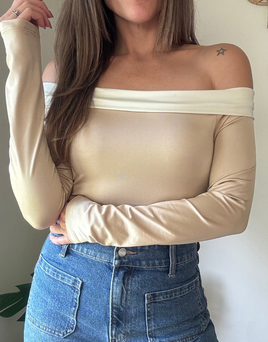 Body cuello bote bicolor Kim