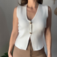Chaleco de punto cuello V Adriana