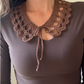 Cuello decorativo tejido a mano crochet
