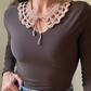 Cuello decorativo tejido a mano crochet