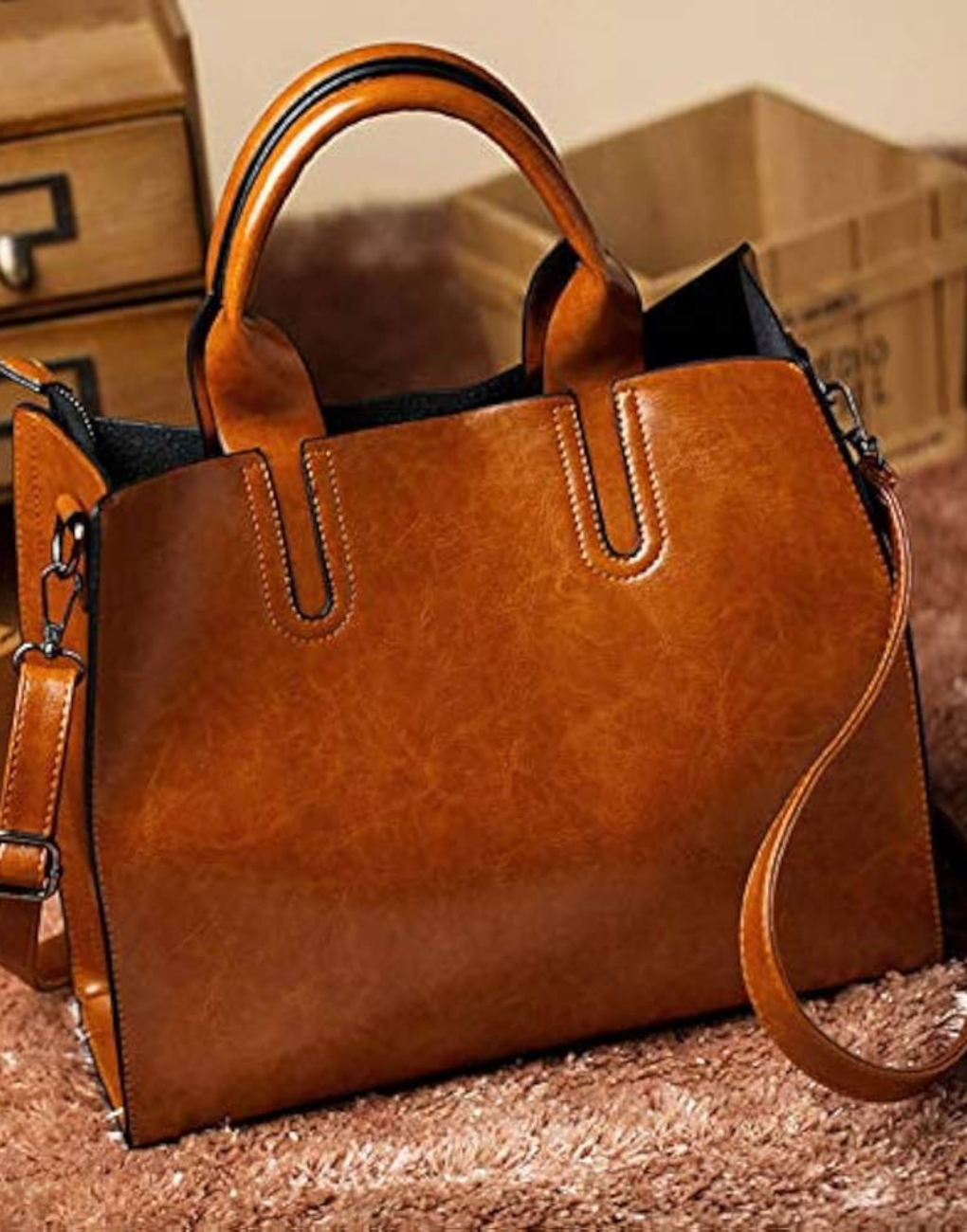 Cartera Vania color camel