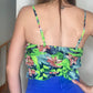 Top floreado Violeta sin mangas