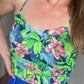 Top floreado Violeta sin mangas